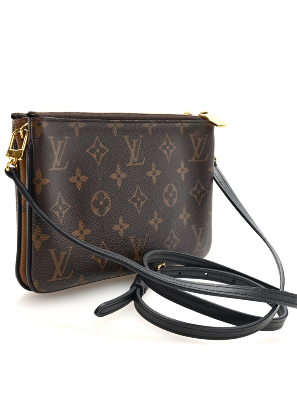 **AUTHENTIC**LV Double Zip Pochette - Monogram Giant Reverse "FULL SET"